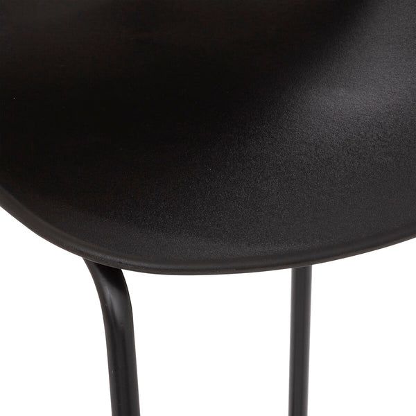 Scaun bar Atmosphera Otac, 47x49x83 cm, polipropilena si metal, negru