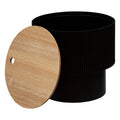 Masuta cafea Atmosphera Enola cu spatiu depozitare, MDF, 39x35 cm, negru