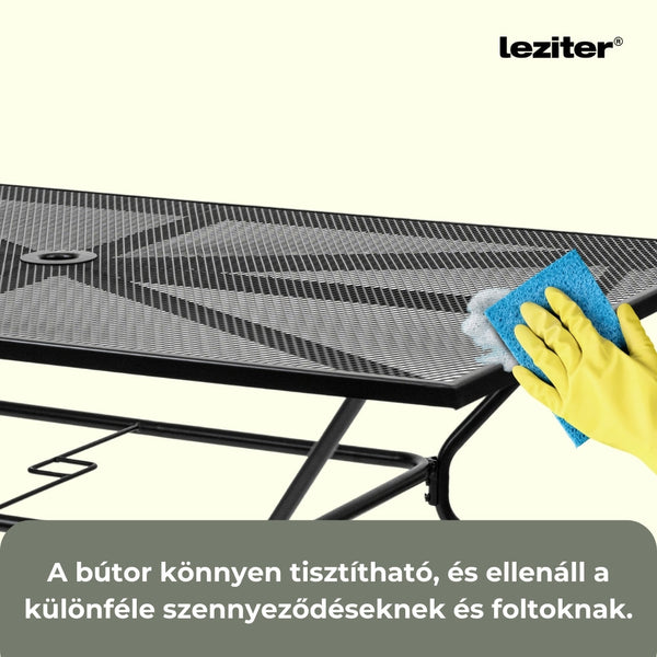 Leziter Masă de grădină din plasă metalică Melfi 150x90x75 cm antracit