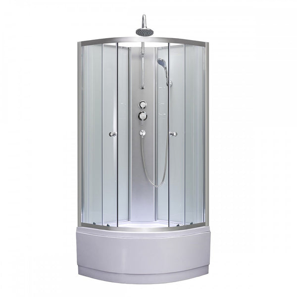 Leziter Cabină de duș Karolino 80 cu cadă adâncă albă