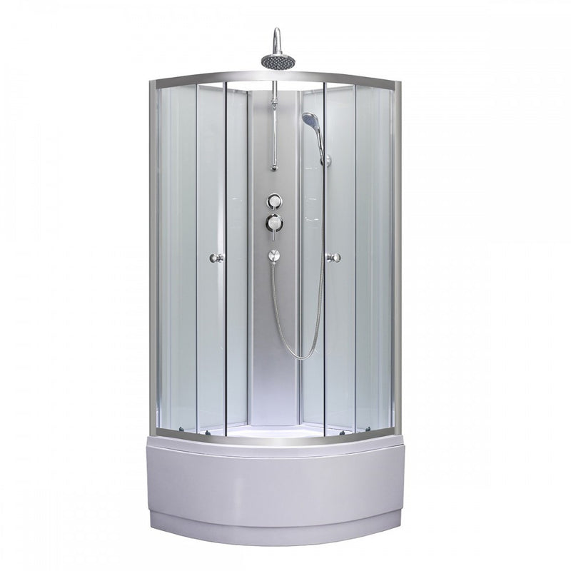 Leziter Cabină de duș Karolino 80 cu cadă adâncă albă