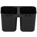 Uscator de vase metalic cu tava detasabila si suport tacamuri, 38x24x13 cm, negru