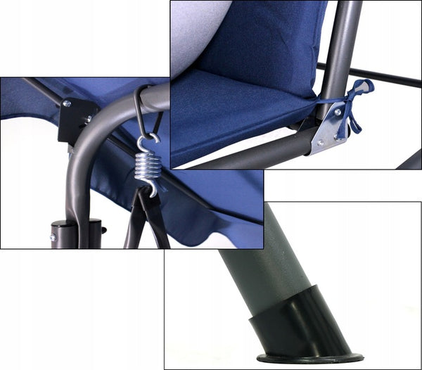 Leagan balansoar gradina Sersimo Alghero, 3 locuri, 220kg, albastru