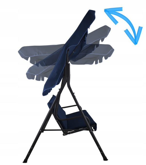 Leagan balansoar gradina Sersimo Alghero, 3 locuri, 220kg, albastru