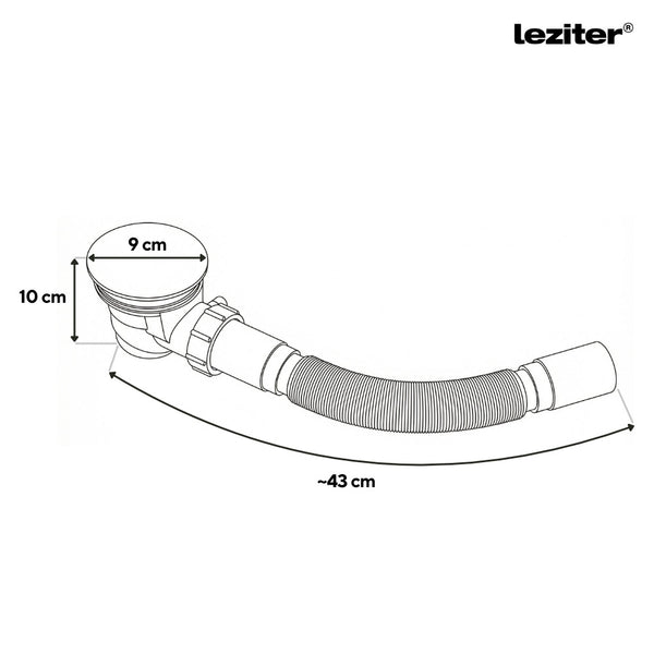 Leziter Sifon tavă de duș 60 mm negru