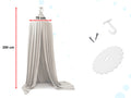 Baldachin suspendat tip cort 70x290 cm, decor camera copii, cu set montaj, gri