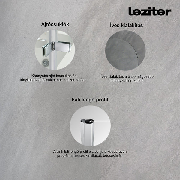 Leziter Paravan de baie Alor 120x140 cm