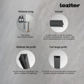 Leziter Paravan de baie Eva 70x140 cm Negru
