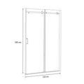 Leziter Ușă de duș Bold cu role 130x195 cm negru