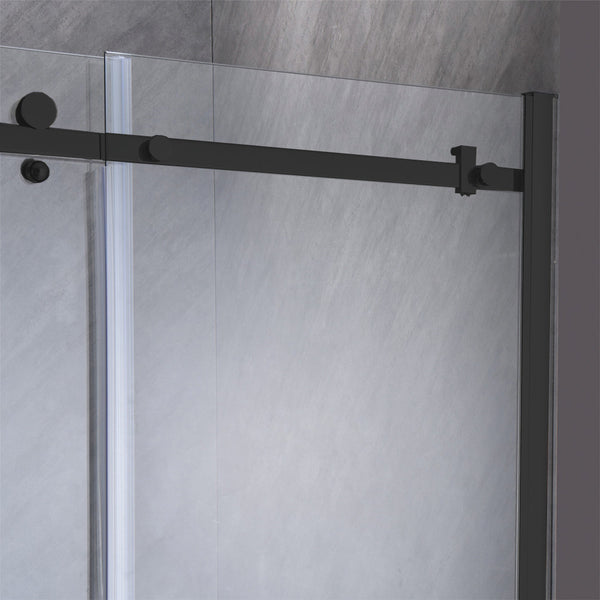 Leziter Ușă de duș Bold cu role 130x195 cm negru
