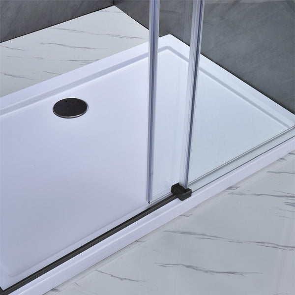 Leziter Ușă de duș Bold cu role 130x195 cm negru
