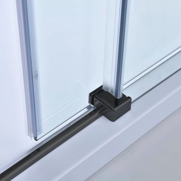 Leziter Bold-in 80x100 cm cabină de duș asimetrică fără tavă de duș negru