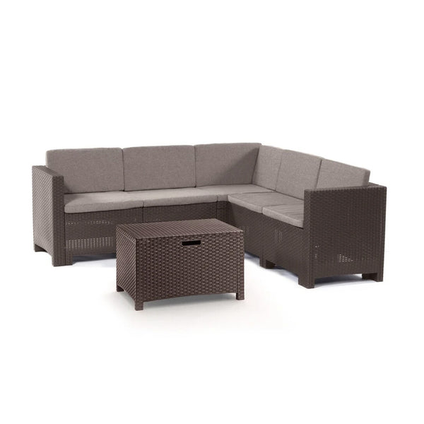 Leziter City colț mobilier de grădină set maro