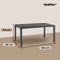Leziter Set mobilier de grădină Hellma 4+1, grafit