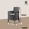 Leziter Set mobilier de grădină Hellma 4+1, grafit