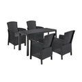 Leziter Set mobilier de grădină Hellma 4+1, grafit