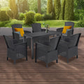 Leziter Set mobilier de grădină Hellma 6+1, grafit