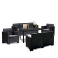 Leziter Set de mobilier de grădină Nero IV Large cu 7 locuri, grafit