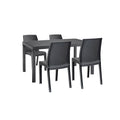 Leziter Set mobilier de grădină Hellda 4+1, grafit