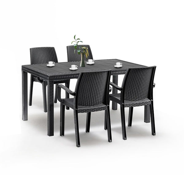 Leziter Set mobilier de grădină Corri 4+1, grafit