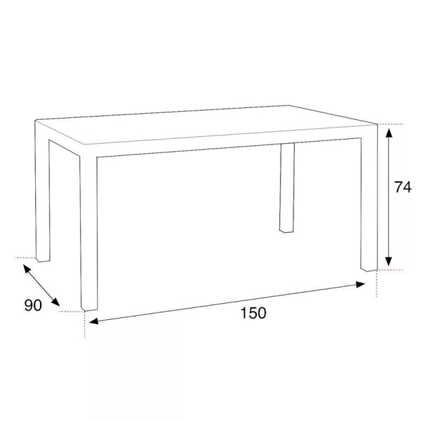 Leziter Set mobilier de grădină Corri 6+1, grafit