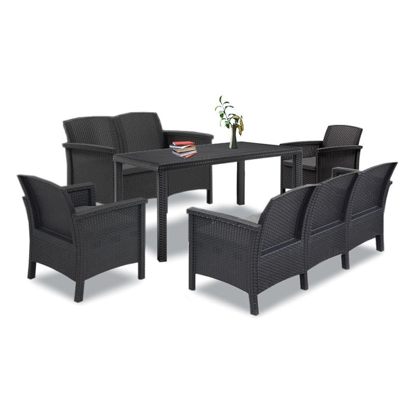 Leziter Set de mobilier de grădină Venus IV Large cu 7 locuri, grafit