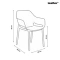 Leziter Letino scaun de grădină din plastic cappuccino