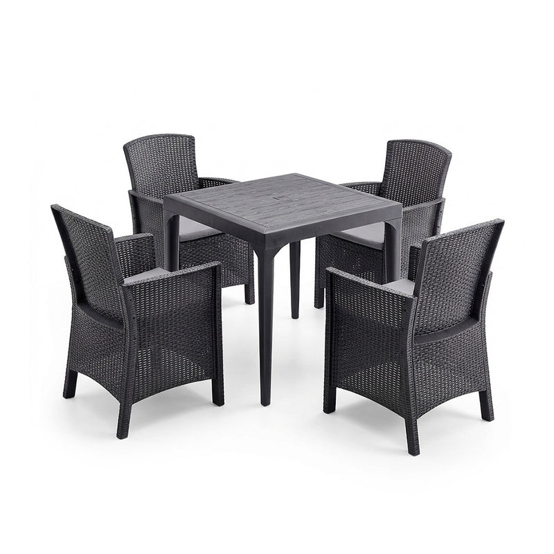 Leziter Set mobilier de grădină Malima 4+1, grafit