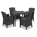 Leziter Set mobilier de grădină Malima 4+1, grafit