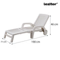 Leziter Șezlong Omaha alb