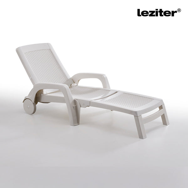 Leziter Șezlong Omaha alb