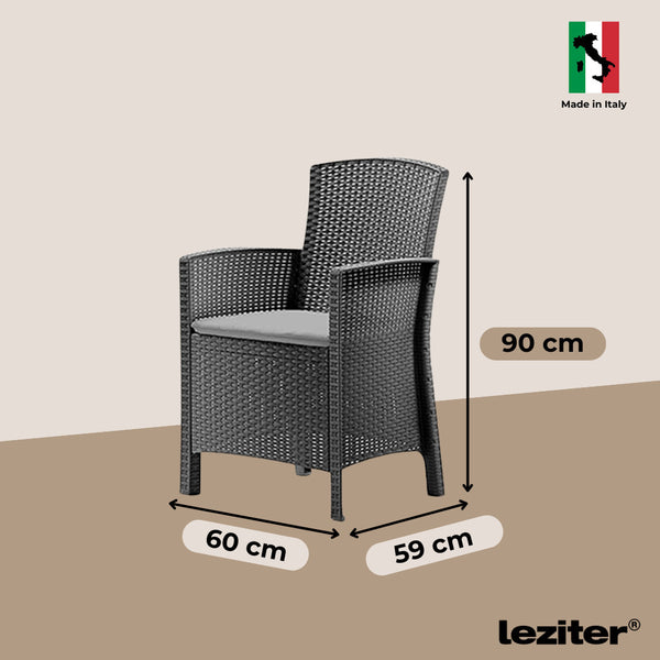 Leziter Set mobilier de grădină Odima 4+1, grafit