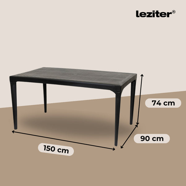 Leziter Set mobilier de grădină Odima 4+1, grafit