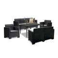 Leziter Set de mobilier de grădină Nero III Large cu 7 locuri, grafit