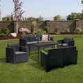 Leziter Set de mobilier de grădină Nero III Large cu 7 locuri, grafit