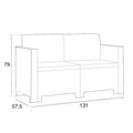 Leziter Set de mobilier de grădină Nero III Large cu 7 locuri, grafit