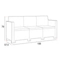 Leziter Set de mobilier de grădină Nero III Large cu 7 locuri, grafit