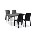 Leziter Set mobilier de grădină Pauli 4+1, grafit