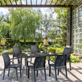 Leziter Set mobilier de grădină Prato 6+1, grafit