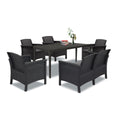 Leziter Set de mobilier de grădină Venus III cu 6 locuri, grafit