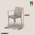 Leziter Scaun de grădină Trinity din plastic cu cotiere cappuccino