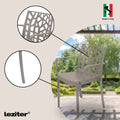 Leziter Scaun de grădină Trinity din plastic cu cotiere cappuccino