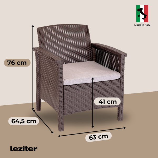 Leziter Set mobilier de grădină Venus Balcon, maro