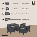 Leziter Set de mobilier de grădină Venus II cu 7 locuri, grafit