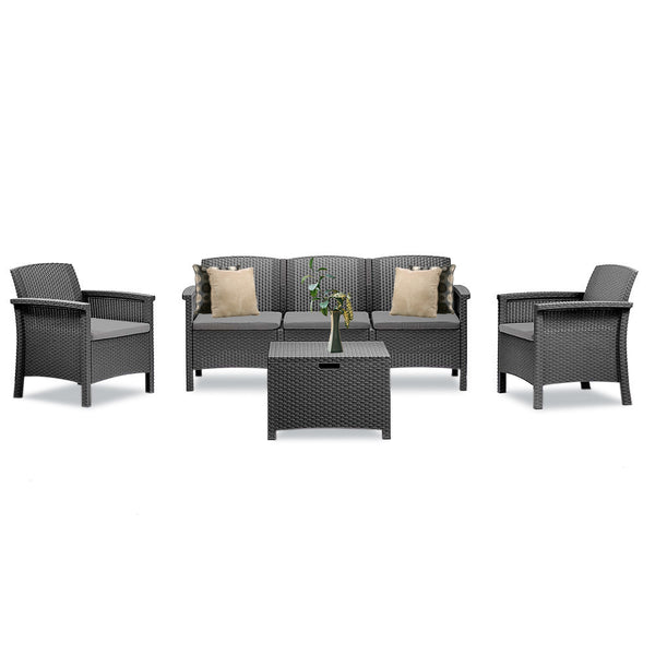 Leziter Set de mobilier de grădină Venus II cu 5 locuri, grafit