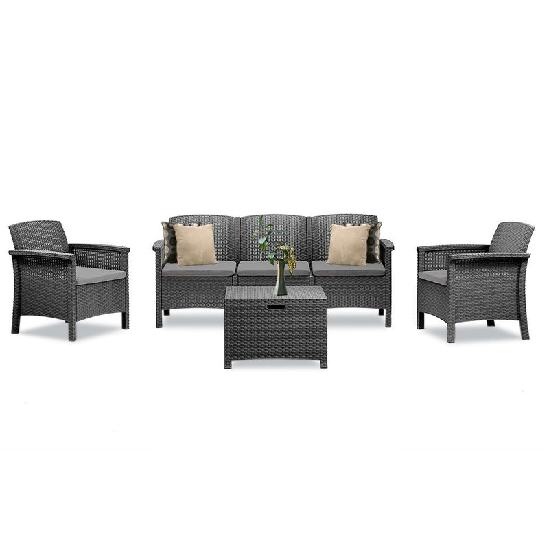 Leziter Set de mobilier de grădină Venus II cu 5 locuri, grafit