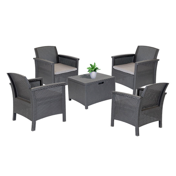 Leziter Set de mobilier de grădină Venus Quadro grafit