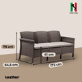 Leziter Set de mobilier de grădină Venus cu 5 locuri, maro