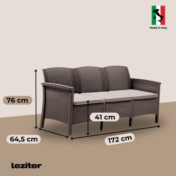 Leziter Set de mobilier de grădină Venus cu 5 locuri, maro