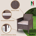 Leziter Scaun de grădină Venus din plastic, maro